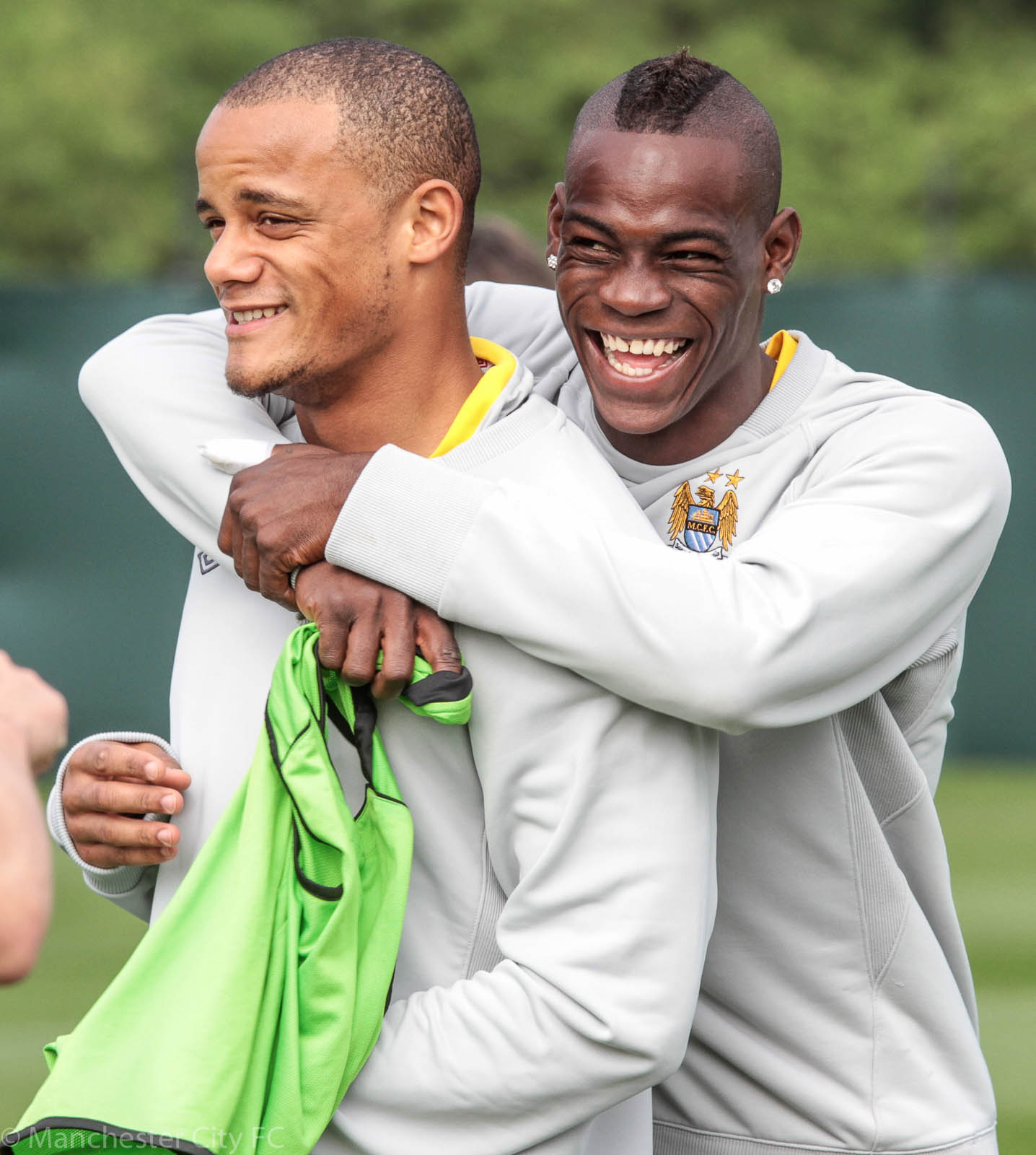Vincent and Mario share a joke